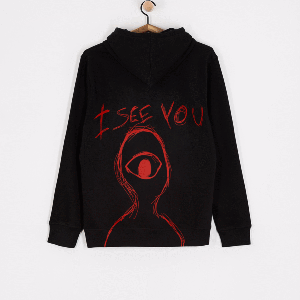 👁️‍🗨️ "Red Stare" Hoodie | The Youth Mantra